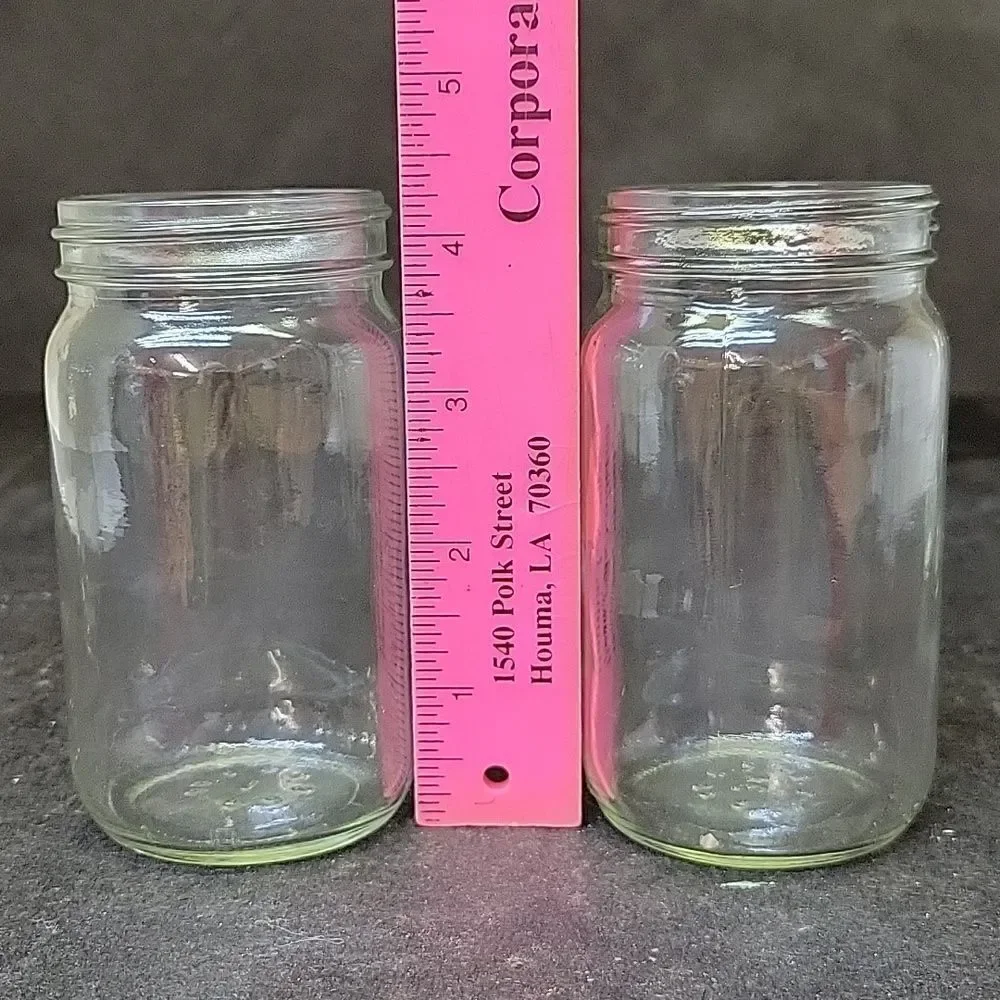 Laboratory Clear Glass  Wide Mouth Storage Jar 4 1/4